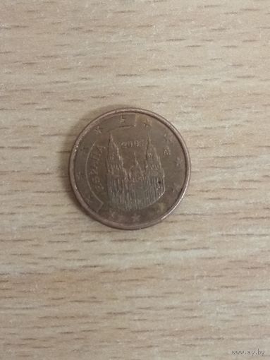 1 евроцент 2007 Испания