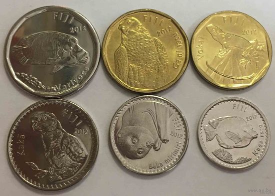 Фиджи. набор 7 монет 1, 2, 5, 10, 20, 50 центов 1 доллар 2001-2010 года