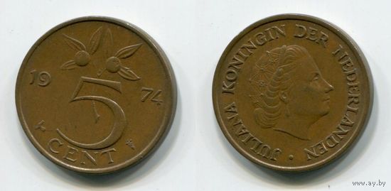 Нидерланды. 5 центов (1974)