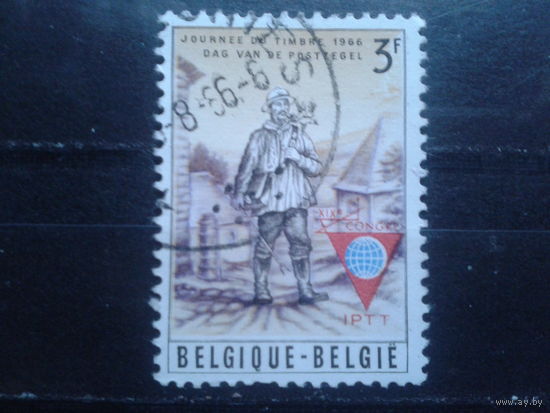 Бельгия 1966 На акварели художника Надпечатка в честь почтового конгресса