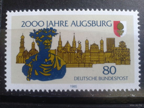 ФРГ 1985 2000 лет г. Ауксбург, герб Михель-2,0 евро