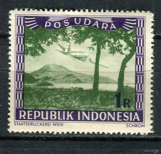 Индонезия (Локальные выпуски) - 1948 - Самолет над горой Суматра 1R - [Mi.83] - 1 марка. MH.  (LOT ET12)-T10P5