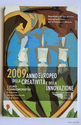 Сан-Марино 2 евро 2009  Европейский год творчества и инноваций  BU в буклете