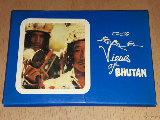 Редкий винтажный набор почтовых открыток "Бутан". 8 шт.