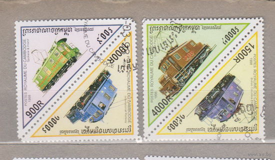 Железная дорога Поезда  Локомотивы Камбоджа 1998 год  лот 1081