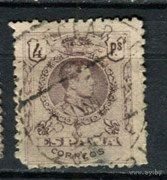 Испания (Королевство) - 1909/1917 - Король Альфонсо XIII 4Pta - [Mi.241A] - 1 марка. Гашеная.  (Лот 38BG)