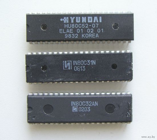 Набор микроконтроллеров 80C31 80C32 80C52 б/у цена за все