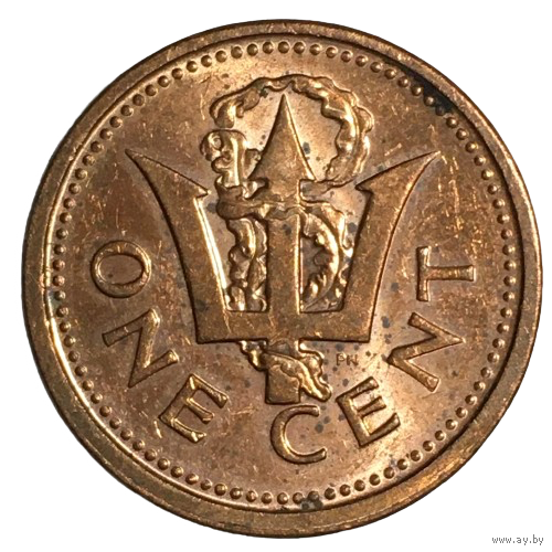 Барбадос 1 цент, 2007 (магнетик)