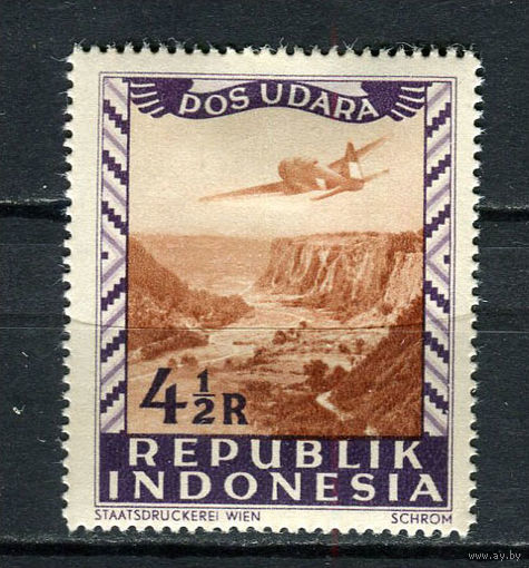 Индонезия (Локальные выпуски) - 1948 - Самолет над каньоном Буффало 4 1/2R - [Mi.85] - 1 марка. MH.  (LOT ET13)-T10P5
