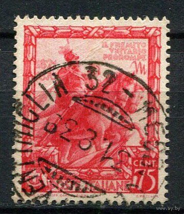 Королевство Италия - 1938 - Виктор Эммануил II и Гарибальди 75С - [Mi.609] - 1 марка. Гашеная.  (Лот 83AO)