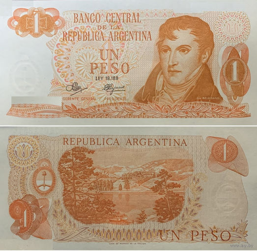 Аргентина 1 Песо 1970-73 UNC П1-123