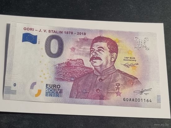 Банкнота 0 Евро 2018 сувенирная 140 лет со дня рождения Сталина (UNC)