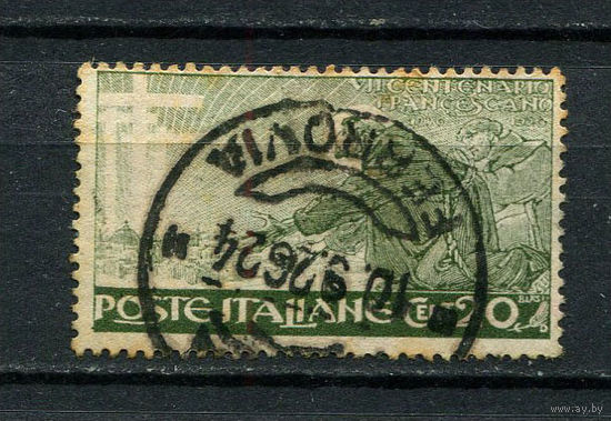 Королевство Италия - 1926 - Святой Франциск 20С - [Mi.234] - 1 марка. Гашеная.  (Лот 38DR)