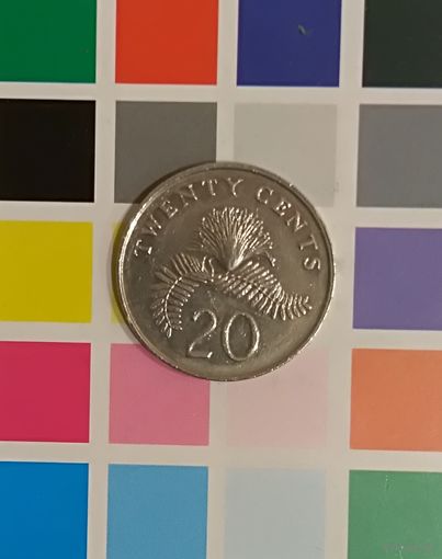 Сингапур 20 центов 1991