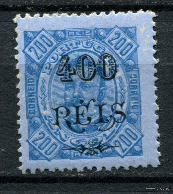 Португальские колонии - Ангола - 1902 - Надпечатка 400 REIS на 200R - [Mi.74] - 1 марка. MH.  (Лот 81AN)