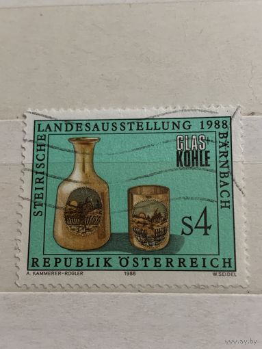Австрия 1988. Расписная стеклянная посуда