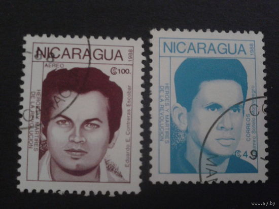 Никарагуа 1988 революционеры Mi-1,8 евро гаш.