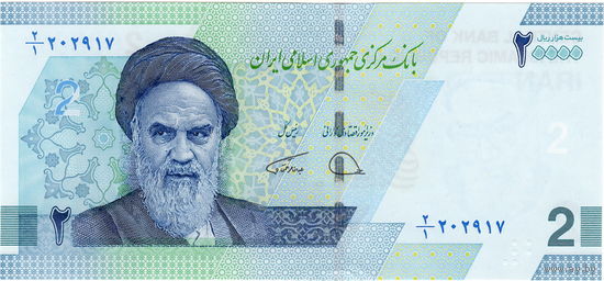 Иран, 20 000 риалов (2 тумана), 2022 г., UNC