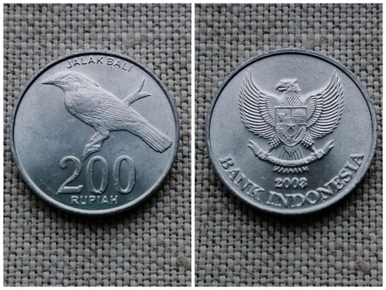 Индонезия 200 рупий 2003/фауна /птицы