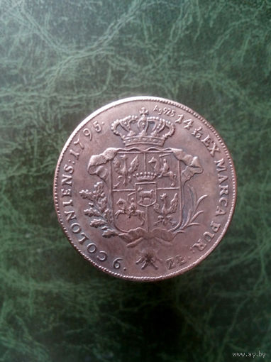 КОПИЯ монеты 6 злотых 1795 Речь Посполитая Понятовский