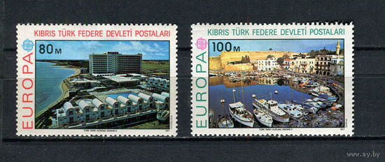 Турецкая Республика Северного Кипра - 1977 - Европа (C.E.P.T.) - Пейзажи - [Mi. 41-42] - полная серия - 2 марки. MH.  (Лот 96Dk)