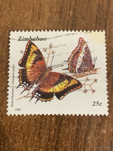 Зимбабве 1992. Бабочки. Foxy charaxes. Марка из серии