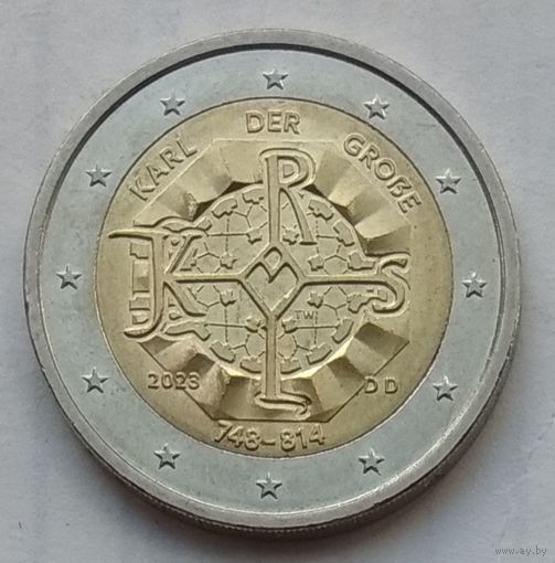Германия 2 евро 2023 г. 1275 лет со дня рождения Карла Великого. Двор D