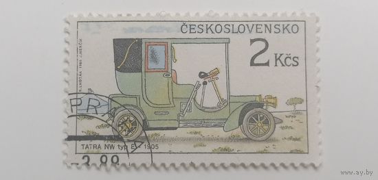 Чехословакия 1988. Исторические Автомобили.