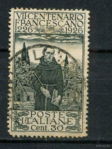 Королевство Италия - 1926 - Святой Франциск Ассизский 30C - [Mi.235B] - 1 марка. Гашеная.  (Лот 39DR)