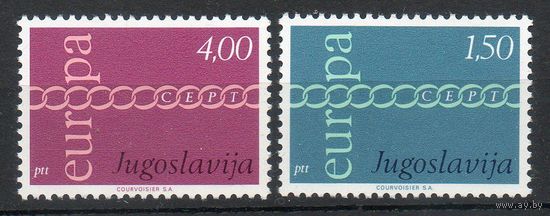 EUROPA Югославия 1971 год серия из 2-х марок