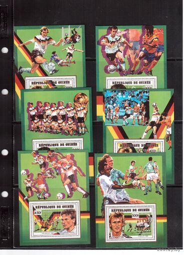 Гвинея -1990 (Мих.Бл.380-385) , ** , Спорт, Футбол,ЧМ-1990(полная серия)