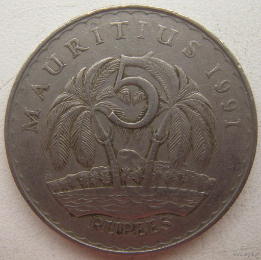 Маврикий 5 рупий 1991 г. (gl)