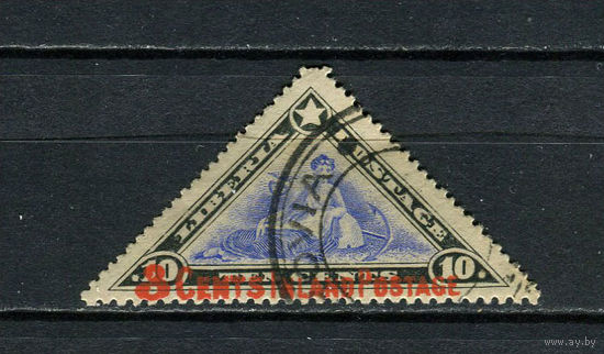 Либерия - 1910/1912 - Надпечатка 3 CENTS INLAND PoSTAGE на 10C - [Mi.118A] - 1 марка. Гашеная.  (LOT EP28)-T10P17