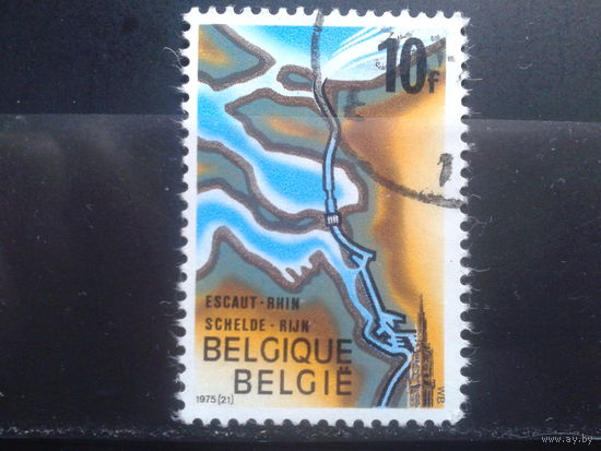 Бельгия 1975 Водный канал, карта