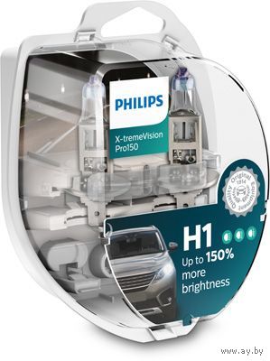 Лампа галогенная Philips X-tremeVision +150% H1 12V 55W (2 шт.) (12258XVPS2) Philips 12258XVPS2