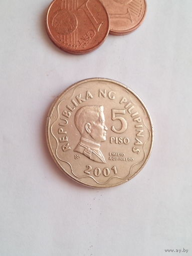 5 писо (песо) 2001 год. Филиппины.