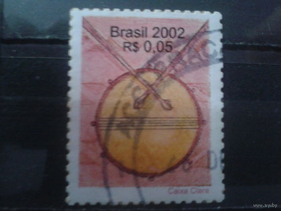 Бразилия 2002 Барабан, мелкая зубцовка