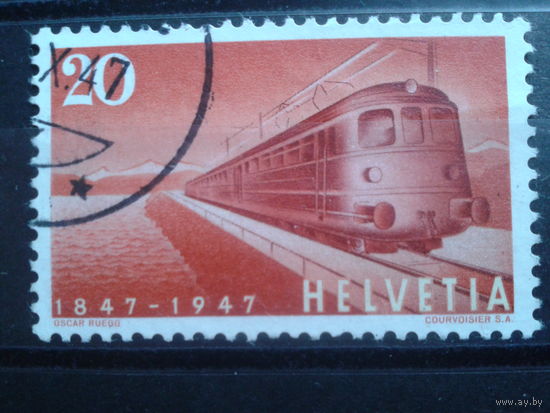Швейцария, 1947, 100 лет железным дорогам