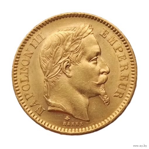 20 fr. Napoleon III, 1864 A.