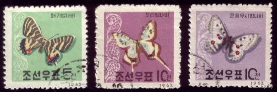 3 марки 1962 год КНДР 380-381,383