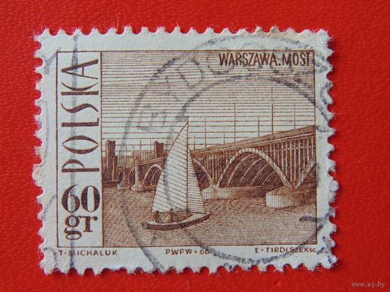Польша 1966 г. Мост в Варшаве.