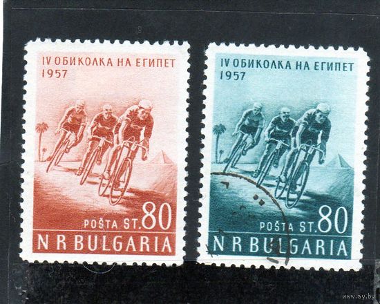 Болгария.Велоспорт.Велогонка в Египте.1957.