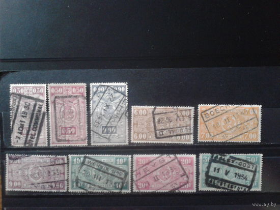 Бельгия 1927-31 Железнодорожные марки, герб  9 марок