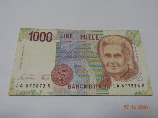Италия, 1000 лир, 1990 год