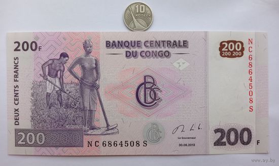 Werty71 Конго 200 франков 2013 UNC банкнота