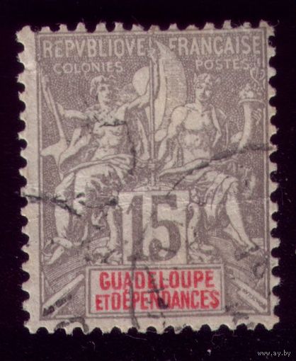 1 марка 1900 год Гваделупа 42 3