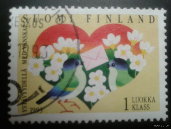 Финляндия 1993 совм. выпуск с Эстонией, птица