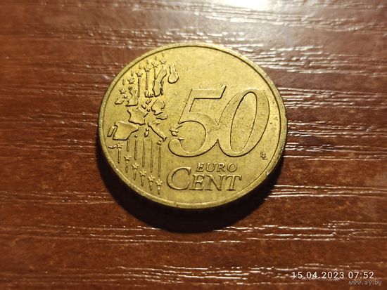 Германия 50 евроцентов 2002 J