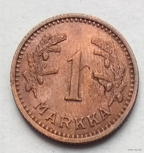 Финляндия 1 марка 1943 г. Медь