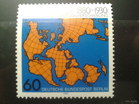 Берлин 1980 Геофизика и метеорология, карта мира Михель-1,6 евро